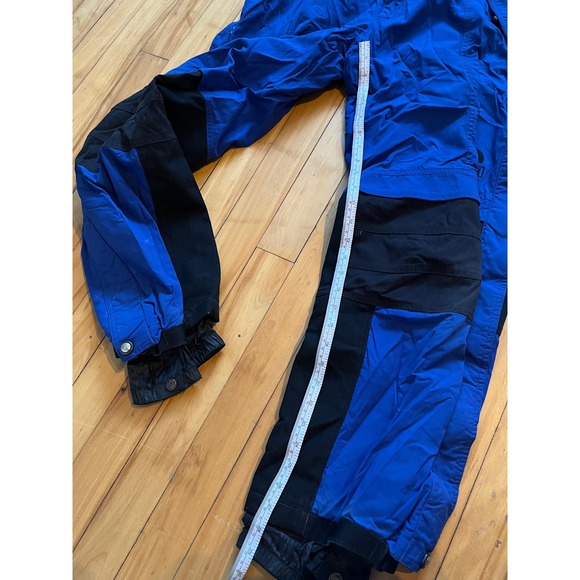Vtg The North Face Blue Black Ski Snowboard Bib Overalls Pants Mens Size Large - Picture 3 of 11